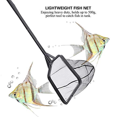 Aquarium Fish Net, Soft Lightweight Nylon Net Fish Tank Fishing Net Catching Cleaning Mesh Tool for Catching and ReleasingM