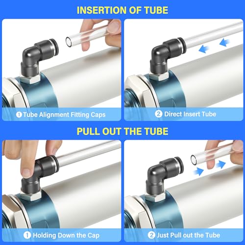 TAILONZ PNEUMATIC Male Elbow 3/8 Inch Tube OD x 1/2 Inch NPT Thread 90 Push to Connect Fittings PL-3/8-N4 (Pack of 10) - size: 3/8'' OD 1/2''MNPT
