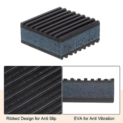 HARFINGTON 4pcs Rubber Anti Vibration Pads 2" x 2" x 7/8" Isolation Vibration Absorbing Pad Damping Mat Anti-Skid Noise with EVA Center for Air Compressor Conditioner Treadmill Washer - size: 2" x 2" x 7/8"