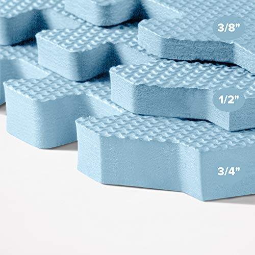 We Sell Mats 1/2-inch Multi-Purpose, Sky Blue, 48 Sq Ft (12 Tiles) - color: Sky Blue, style: 48 Square Feet (12 Tiles)