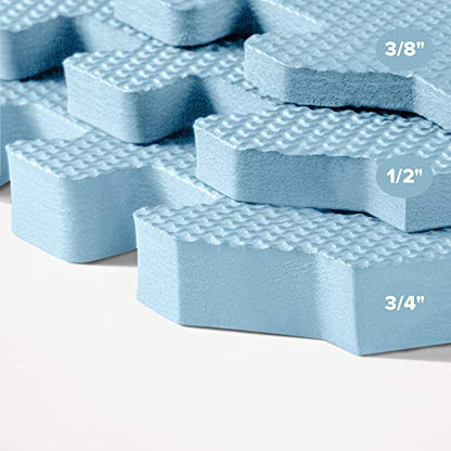 We Sell Mats 1/2-inch Multi-Purpose, Sky Blue, 48 Sq Ft (12 Tiles) - color: Sky Blue, style: 48 Square Feet (12 Tiles)