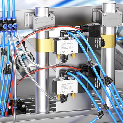 TAILONZ PNEUMATIC 5/16 inch or 8mm od Push to Connect Fittings Pneumatic Fittings Kit 10 Spliters+10 Elbows+10 tee+10 Straight (40 pcs)