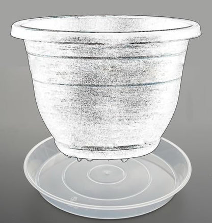 20 Pack Plant Saucer Tray (6 8 10 12 inch), Plant Saucers for Indoors Outdoor, Plastic Heavy Duty Drainage Drip Water Trays for Planter Pots Flower, Clear Pot Saucers Trays for Plants