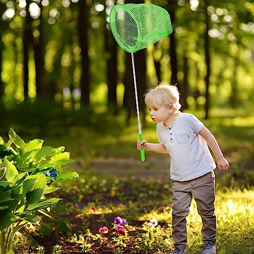 TSYAN Kids Telescopic Butterfly Fishing Nets for Kids Catching Insect Net Outdoor Tools for Catching Bugs Fish Insect Ladybird, Extendable 34 Inches and Anti Slip Grip (3Pcak) - color: 3 Pack