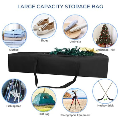 COOLBEBE 45 Inch Tripod Carrying Case - 45x7x7 Inch Storage Bag for Light Stands, Fishing Rods, Tent Poles, and Camera Gear, Water Resistant, Black