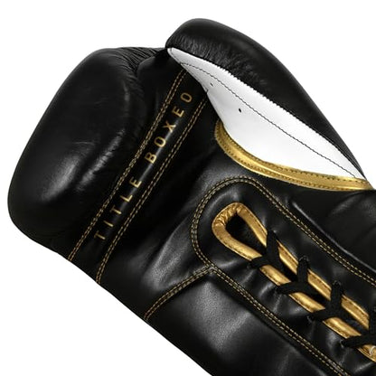 Title Boxeo Mexican Leather Lace Training Gloves Quatro - size: 14 oz