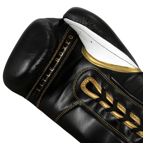 Title Boxeo Mexican Leather Lace Training Gloves Quatro - size: 16 oz
