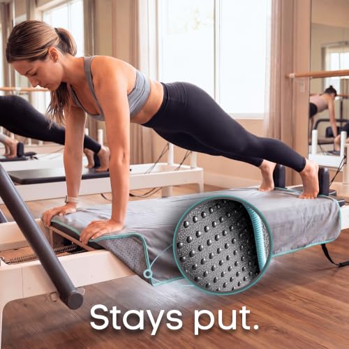 Pilates Towel Non Slip – Microfiber Yoga Mat Towel for Hot Pilates, Reformer & Floor Workouts, Sweat Absorbent, Quick Dry Gym & Workout Towel