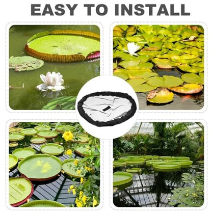 Round Pond Plant Floating Plant, Fish Pond Floating Planters 18/24/32/36in Floating Island Plant Protector Round Floating Plant Ring in Ponds and Garden Water Features Pond Decor - size: 81CM/32INCH