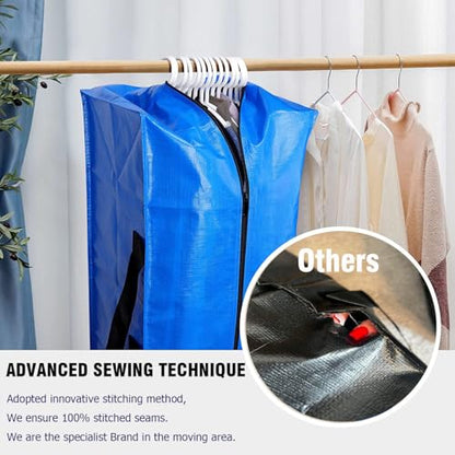 Moving Bags Heavy Duty Extra Large with Backpack Straps,Extra Thick Storage Totes with Reinforced Handles for Space Saving,Moving Supplies & Moving Essentials,Alternative to Moving Box,8 Packs