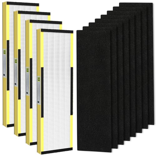 4 Pack FLT4825 Filter B Replacement with Activated Carbon Pre-Filters Compatible with Guardian HEPA Air Purifier AC4825 AC4825E AC4300 AC4800 AC4880 AC4900 AC4850 - color: FLT4825 4+8 Piece Set