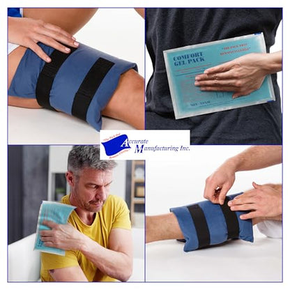 Flexible Reusable Gel Packs for Neck, Wrist, Arm, Back and Shoulder Pain Relief - Versatile Hot or Cold Gel Packs for Injuries, Sore Muscles or Toothache Pain Relief, Blue, 9" x 12", 1 Pack - size: 9"x12"- 1 Pack