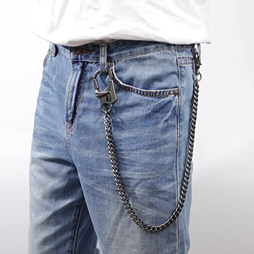Ahiller Heavy Duty Key Wallet Chains for Men Biker - color: Gunmetal-qk-1p