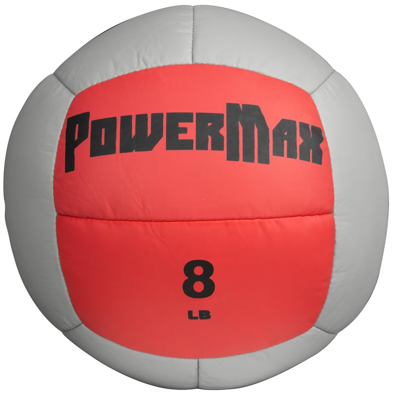 Gill Athletics PowerMax Soft Shelled Medicine Ball - Weighted Workout Ball, 14 Inch Diameter Med Ball, Medicine Balls for Exercise, Wall Ball for Strength Training - style: 8 LB