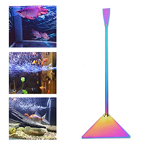 GLOGLOW Nan Long Sand Spatula, Stainless Steel Plant Tool, Substrate Smoothing 32cm Long for Aquarium Maintenance and Gardening Fish Tank Cleaning Tools