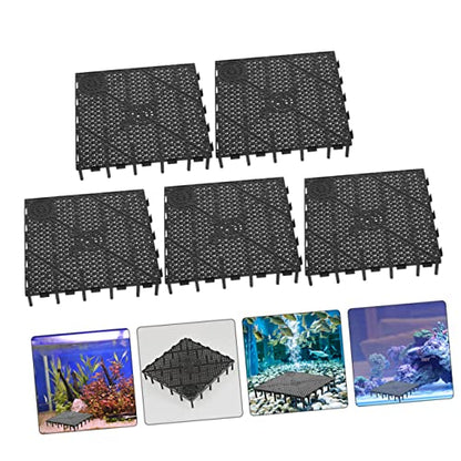 Happyyami 5pcs Fish Tank Divider Trays Isolation Boards for Aquarium Breeding Grid Structure High Water Permeability for Fish Separation and Prevention