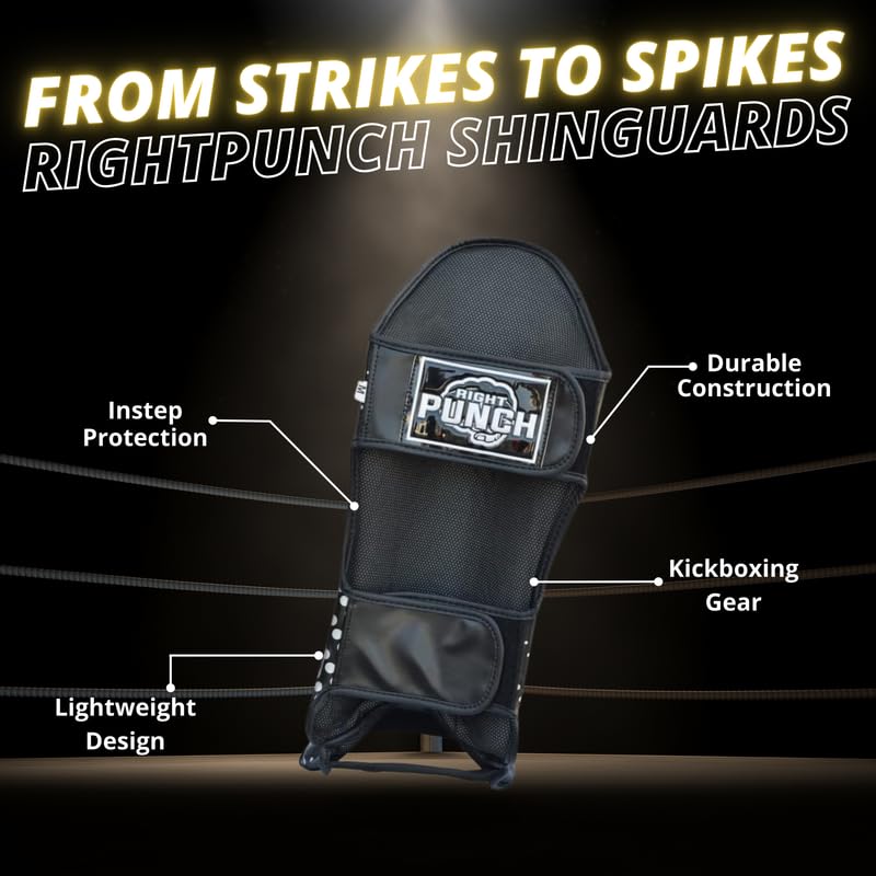 Shin Guards Kickboxing Leg Pads with Instep Protection, Muay Thai MMA Martial Arts Kicking Sparring Training Gear - color: Black & Silver, size: Medium