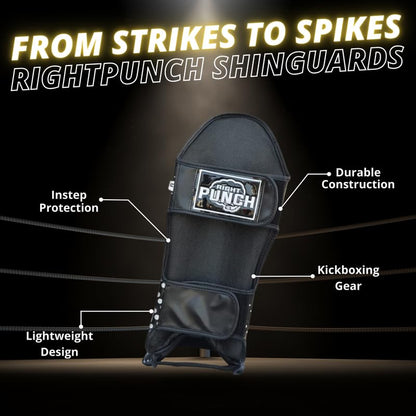 Shin Guards Kickboxing Leg Pads with Instep Protection, Muay Thai MMA Martial Arts Kicking Sparring Training Gear - color: Black & Silver, size: Medium