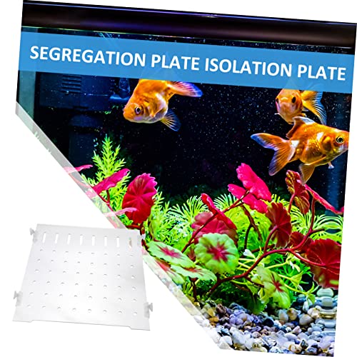 Yardwe 1Set Creative Isolation Plate for Fish Tank Segregation Board with Double Corner Suckers Easy Installation Fish Tank Accessories for Safe Fish Separation