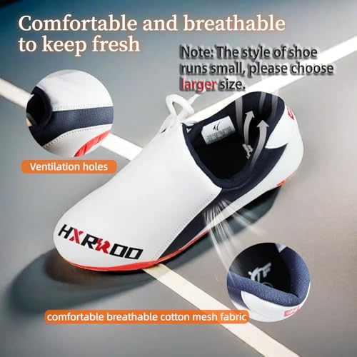 Taekwondo and Martial Arts Shoes for Indoor Training - Lightweight and Soft for Kids, Youth, and Adults - size: 4 Big Kid