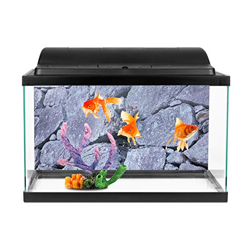 Fish Tank Background Sticker, Self Adhesive Rock Design for Aquariums Reptile Tanks 10 Gallon 24-48 Inch Sizes (122 * 46cm) - size: 122*46cm