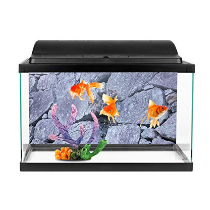 Fish Tank Background Sticker, Self Adhesive Rock Design for Aquariums Reptile Tanks 10 Gallon 24-48 Inch Sizes (122 * 46cm) - size: 122*46cm