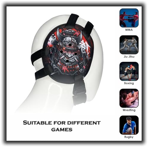 ROAR-INT BJJ Ear Guard New Easy to Adjust Design Wrestling Protective Headgear Wrestling Ear Guard MMA Jiu Jitsu - color: Samurai