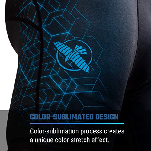 Hayabusa Geo Vale Tudo Shorts Men - color: Blue, size: XX-Large