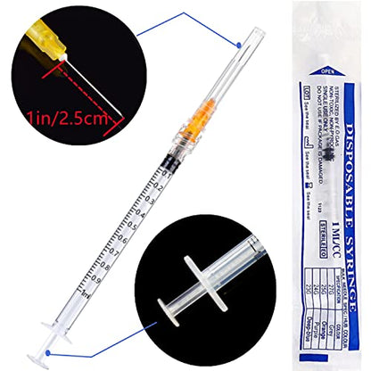 15Pack 1ml/cc Plastic Sterile Syringes with 25Ga and Cap, for Scientific Labs, Industrial Adhesives, Individually Package - style: 15 Pack - 1ml 25G 1.0 Inch