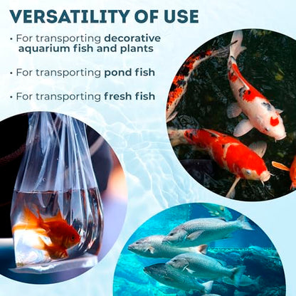 Clear Plastic Fish Bags, 10 x 24 Inch, 2 Mil Poly Bags, Pack of 1000, Unprinted Clear Poly Bag for Aquarium Species Transfer and Transport - style: 10" X 24" / 2 Mil / 1000 Pack