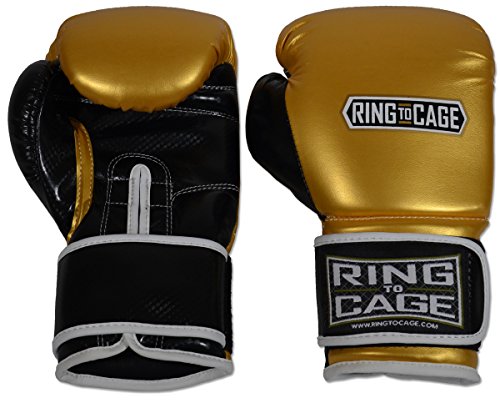 Gym Training Stand-Up Boxing Gloves - color: Gold/Black, size: Regular weighs 12oz
