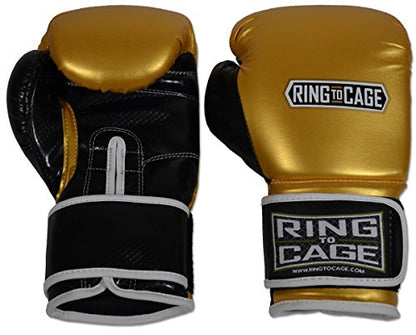 Gym Training Stand-Up Boxing Gloves - color: Gold/Black, size: Regular weighs 12oz