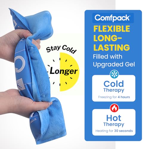 Soft Ice Packs for Injuries Reusable, Double Side Hot Cold Therapy | Gel Ice Packs for Injuries, Headaches, Muscle Pain Relief, Long-Lasting Ice Pack for Knee, Shoulder, Ankle, Leg, Neck - size: 11.2×14.7 Inch