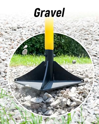 10"x10" Steel Tamper with 48" Handle, Heavy Duty Hand Compactor Tool for Leveling Soil, Gravel, Sand, Asphalt, Ground, Paver, Driveway, Garden, Yard and Blacktop Repair