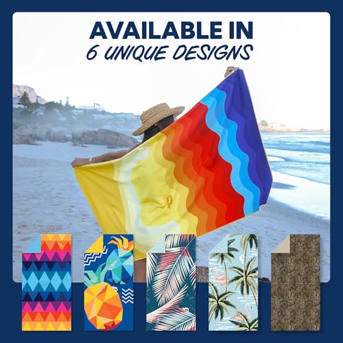 SUN NINJA Quick Dry Towel, Microfiber Beach Towel 63x32in, Triangle - color: Triangle
