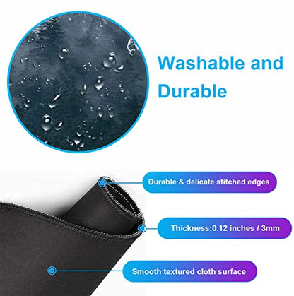 Gray Forest Mouse Pad with Seam Edge Design, Non Slip Rubber Keyboard Pad | The Surface Of The Mouse Pad Is Designed With Fiber Woven Material, And The Base Is Made Of Natural Anti Slip Rubber. - color: Grey Forest