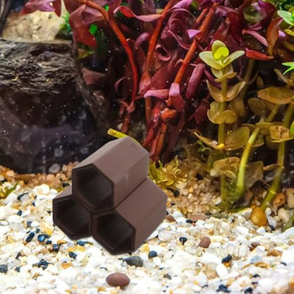 BESTonZON Aquarium Shrimp Cave Decor Pottery Fish Tank Shelter Spawning Hiding Tube for Aquarium Habitat Ornament