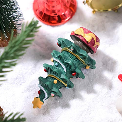POPETPOP Christmas Aquarium Decoration Creative Resin Oranment Christmas Tree Fish Tank Decoration Fish Tank Tree Aquarium Accessories for Betta