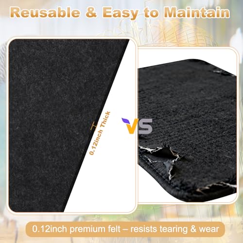 39x39 Inch Bird Cage Floor Mat, Under Pet Cage Mat for Large Bird Cage, Dog Kennels, Absorbent/Waterproof and Non Slip Felt Mat, Protect the Floor, and Easy to Clean
