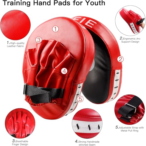 3-in-1 Boxing Training Set, Punching Mitts, Kick Pad and Target Paddle - style: Punching Mitts