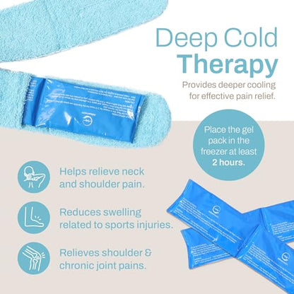 Ice Pack for Neck and Shoulders, Neck Ice Pack Wrap with 2 Reusable Packs - style: Neck Ice Wrap