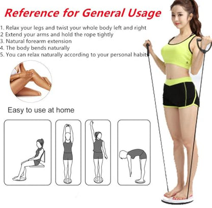 Ab Twist Waist Disc Board,Adjustable Waist Trainer Twisting Disc with Handles,Waist Slimming Balance Rotating Disc with Massage Foot Sole for Slimming Waist Arms Hips and Thighs - color: Black