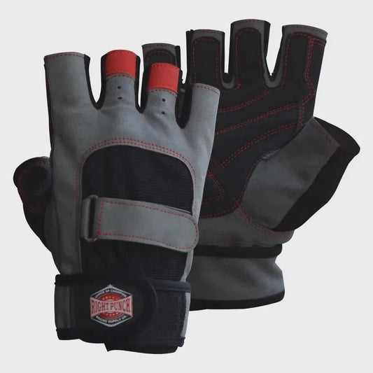 Karate Taekwondo Martial Arts Sparring Gloves, Half Finger, for Kickboxing and Punch Bag Training MMA - size: Large