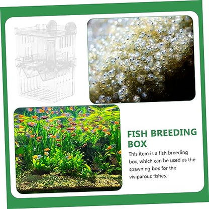 Fish Breeding Isolation Box Small Aquarium Fish Hatchery Incubator with Optimum Water Flow Durable Design for Fry Protection and Space Saving