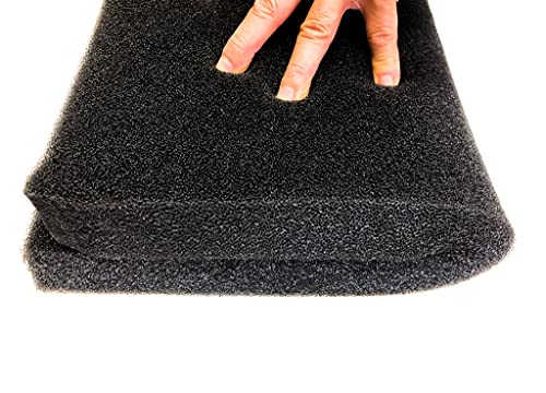 Coarse Bio Sponge Filter Media Pad Cut-to-fit Foam Upto 40" Aquarium Fish Tank, 23.6" x 17" x 2" (Black, 40PPI, 1pc) - size: 23.6" x 17" x 2" (Black, 40PPI, 1pc)