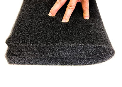 Coarse Bio Sponge Filter Media Pad Cut-to-fit Foam Upto 40" Aquarium Fish Tank, 23.6" x 17" x 2" (Black, 40PPI, 1pc) - size: 23.6" x 17" x 2" (Black, 40PPI, 1pc)
