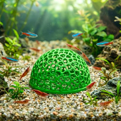 Shrimp Hides for Aquarium, 4-Piece Fish Tank Accessories Set, Aquarium Cave Hideout for Breeding and Shelter, Decorative Fish Tank Decorations with 4.1 Inch Diameter