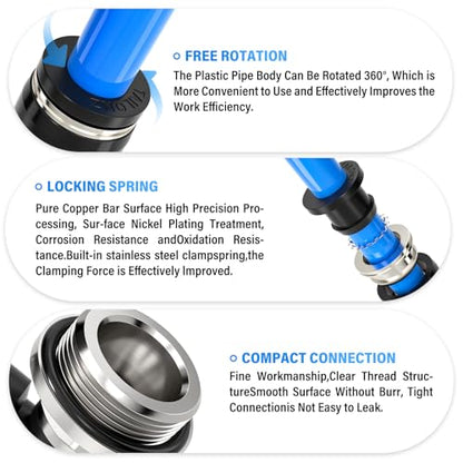 TAILONZ PNEUMATIC Male Elbow 8mm Tube OD x 3/8 Inch BSP 90 Push to Connect Fittings PL8-03 (Pack of 10) - size: 8mm OD 3/8''BSP