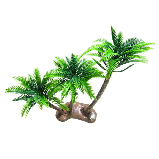 Amosfun Fake Coconut Tree Ornament Set 3.14 x 12.59 x 10.23 Inch Mini Hawaii Beach Scene Decoration for Home Shop Micro Landscape Aquarium Decoration Use