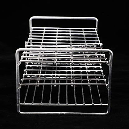 Test Tube Rack, Metal Test Tube Rack Square Hole Test Tube Stand with Handle for Laboratory